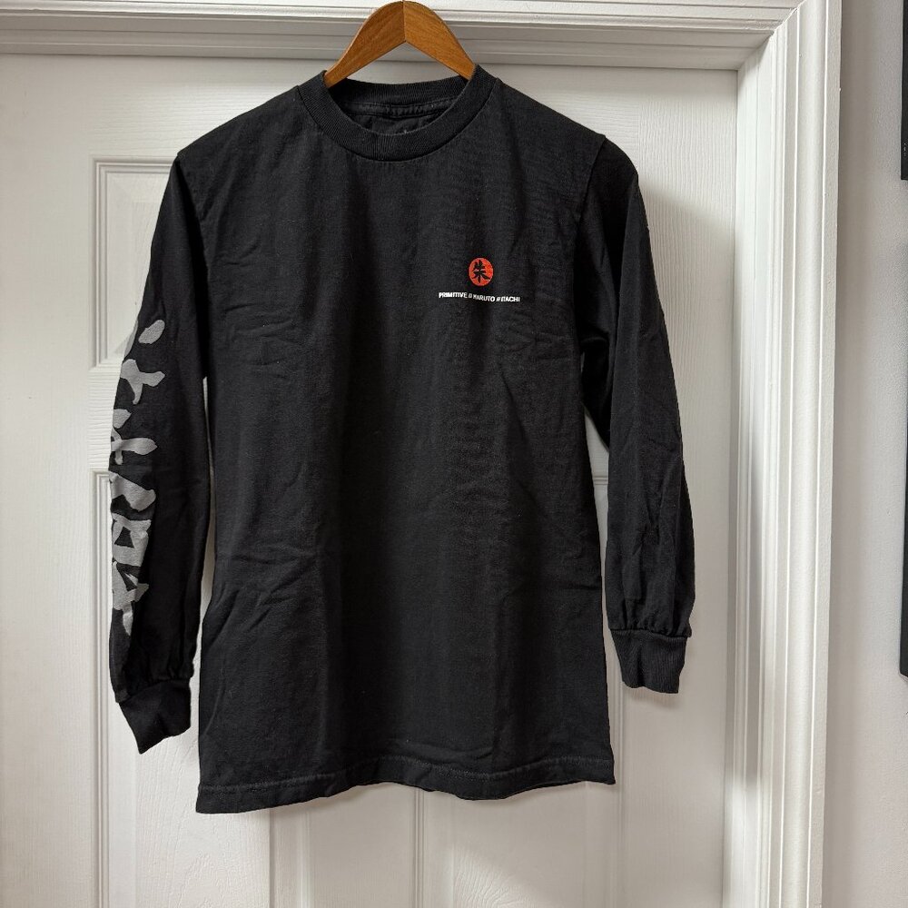 Primitive Naruto Itachi Black Long Sleeve Graphic T-Shirt Anime size WOMEN SMALL